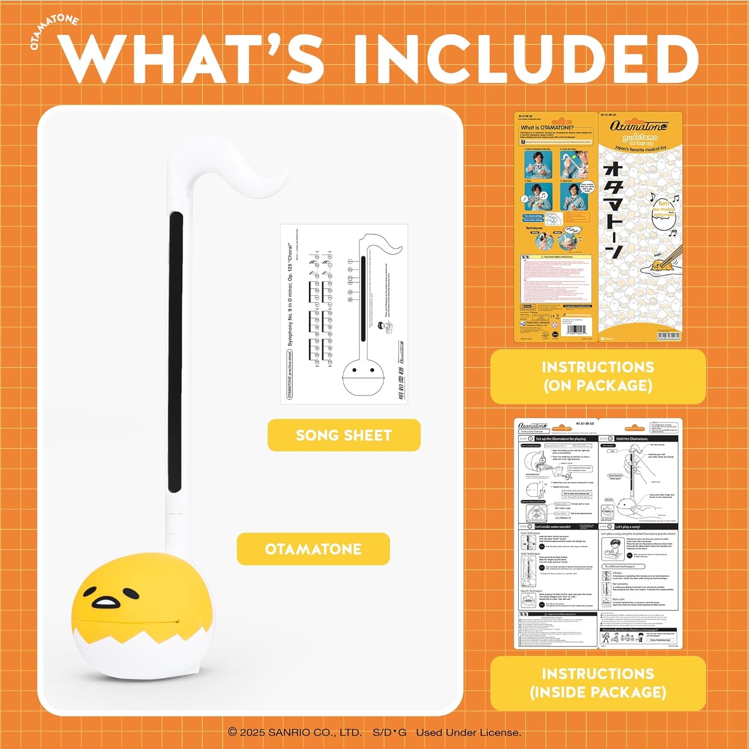 Otamatone Sanrio (Gudetama) - Special Edition Synthesizer Speelgoed | 30% Korting
