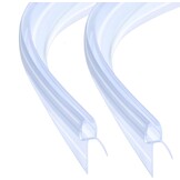 Curved Shower Seal 2 x 80 cm Replacement Seal for 4 mm / 5 mm / 6 mm Glass Thickness (Soft Edge Length 20 mm) Pre-Curved Shower Door Seal for Bath and Round Shower Quarter Circle Shower