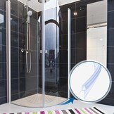 Curved Shower Seal 2 x 80 cm Replacement Seal for 4 mm / 5 mm / 6 mm Glass Thickness (Soft Edge Length 20 mm) Pre-Curved Shower Door Seal for Bath and Round Shower Quarter Circle Shower