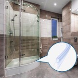 Curved Shower Seal 2 x 80 cm Replacement Seal for 4 mm / 5 mm / 6 mm Glass Thickness (Soft Edge Length 20 mm) Pre-Curved Shower Door Seal for Bath and Round Shower Quarter Circle Shower