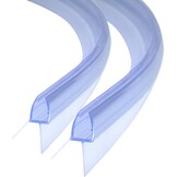 Curved Shower Seal 2 x 80 cm Replacement Seal for 4 mm / 5 mm / 6 mm Glass Thickness (Soft Edge Length 20 mm) Pre-Curved Shower Door Seal for Bath and Round Shower Quarter Circle Shower