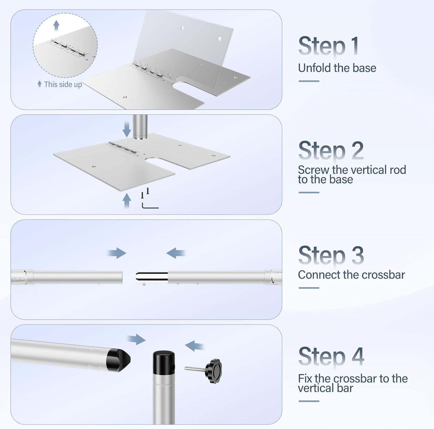 EMART Robuust achtergrondstatief, 2,5 x 3 m, verstelbaar buis- en drapeerachtergrondstatief met 4,2 kg platte metalen voet, fotoachtergrondstatief voor feestjes, bruiloften, videostudio's,