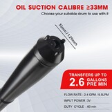 Brandstof overvulpomp elektrische jerrycan pomp vloeistoftransferpomp met slang & doorstroomcontrolemondstuk, 2,6 GPM voor benzine, diesel, kerosine
