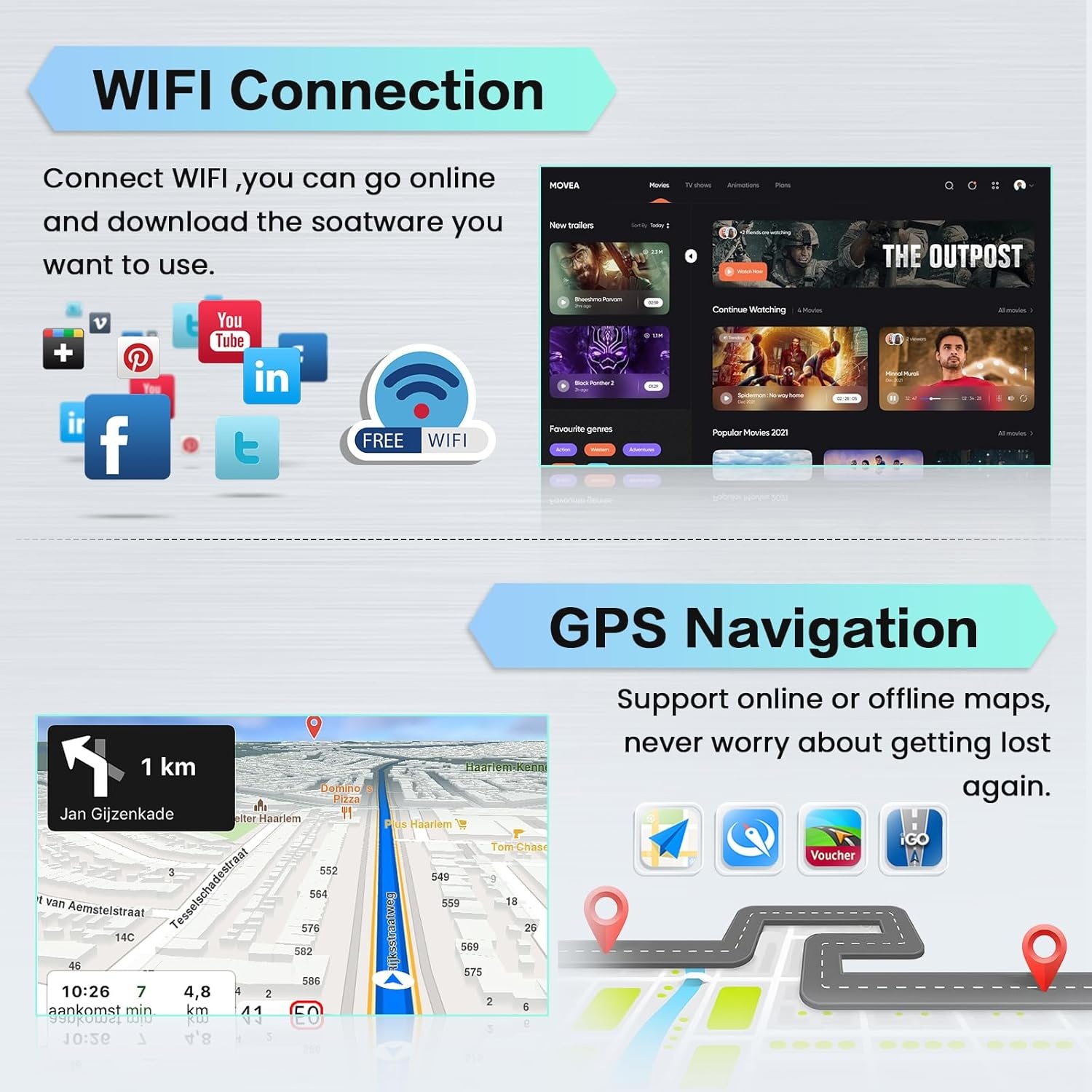 2GB+64GB Android 13 Autoradio für Renault S.A CLIO 2013-2018 Radio Wireless Apple CarPlay Android Auto Bluetooth 10.1" Bildschrim Auto Radio mit Navi Rückfahrkamera