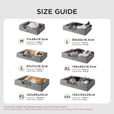 Bedsure Orthopedisch Hondenbed Ergonomische Hondenbank - 89x63 Cm Hondenbank Met Eivormig Kratschuim Voor Middelgrote Honden, Wasbare Antislip Hondenbedden, Hazelnootbruin