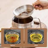 2L Strainer Pot Fryer, 304 Stainless Steel Oil Filter Pot with Strainer & Deep Fryer Basket for Kitchen, Multi-function Frying Net Tank Grease Container