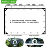 Transparant dekzeil, doorzichtig dekzeil 3×4M waterdicht zwaar belastbaar 420 g/m² doorzichtig zeil, 0,39MM doorzichtige paviljoen zijpanelen, pergola buitengordijn regenhoes scheurbestendig perspex