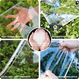 Transparant dekzeil, doorzichtig dekzeil 3×4M waterdicht zwaar belastbaar 420 g/m² doorzichtig zeil, 0,39MM doorzichtige paviljoen zijpanelen, pergola buitengordijn regenhoes scheurbestendig perspex