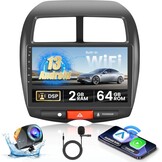 Hikity [2+64GB] Android 13 autoradio, draadloze Carplay Android auto, voor Mitsubishi ASX 1/Citroen C4/Peugeot 4008 radio, beeldscherm 10,1 inch, Bluetooth, Mirror Link, GPS WiFi FM SWC USB EQ