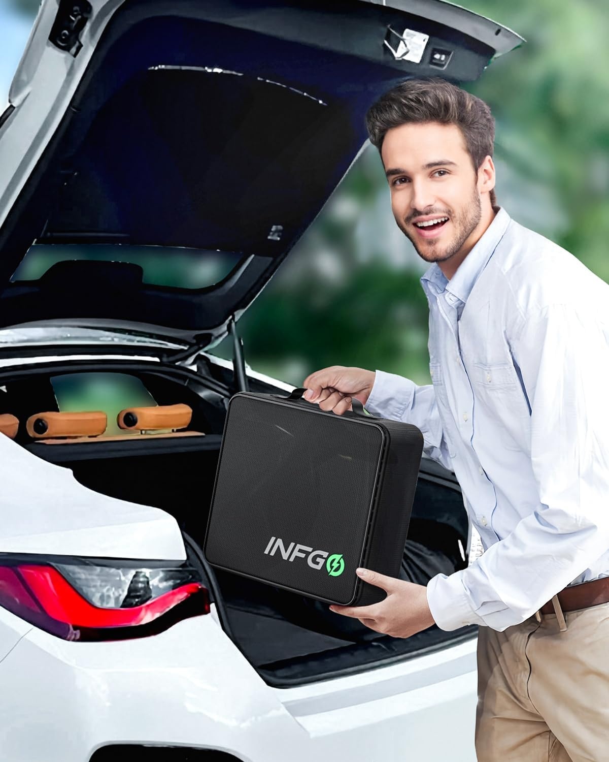 Mobiele Wallbox 11 kW [3-fasig, 8,1 m, 6-16 A], EV oplader met instelbaar laadvermogen en timerfunctie, type 2 oplaadkabel CEE-stekker voor model Y/3, ID.3, i4, EQB, e-tron enz., zwart