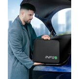 Mobiele Wallbox 11 kW [3-fasig, 8,1 m, 6-16 A], EV oplader met instelbaar laadvermogen en timerfunctie, type 2 oplaadkabel CEE-stekker voor model Y/3, ID.3, i4, EQB, e-tron enz., zwart