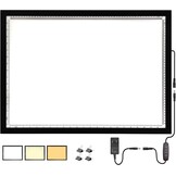 WELZK 10000+ LUX High Bright Light Pad A2, 3 kleuren licht bord met UL-adapter. 10 niveaus/traploos dimmen voor diamant schilderen, traceren, tekenen, schetsen enz