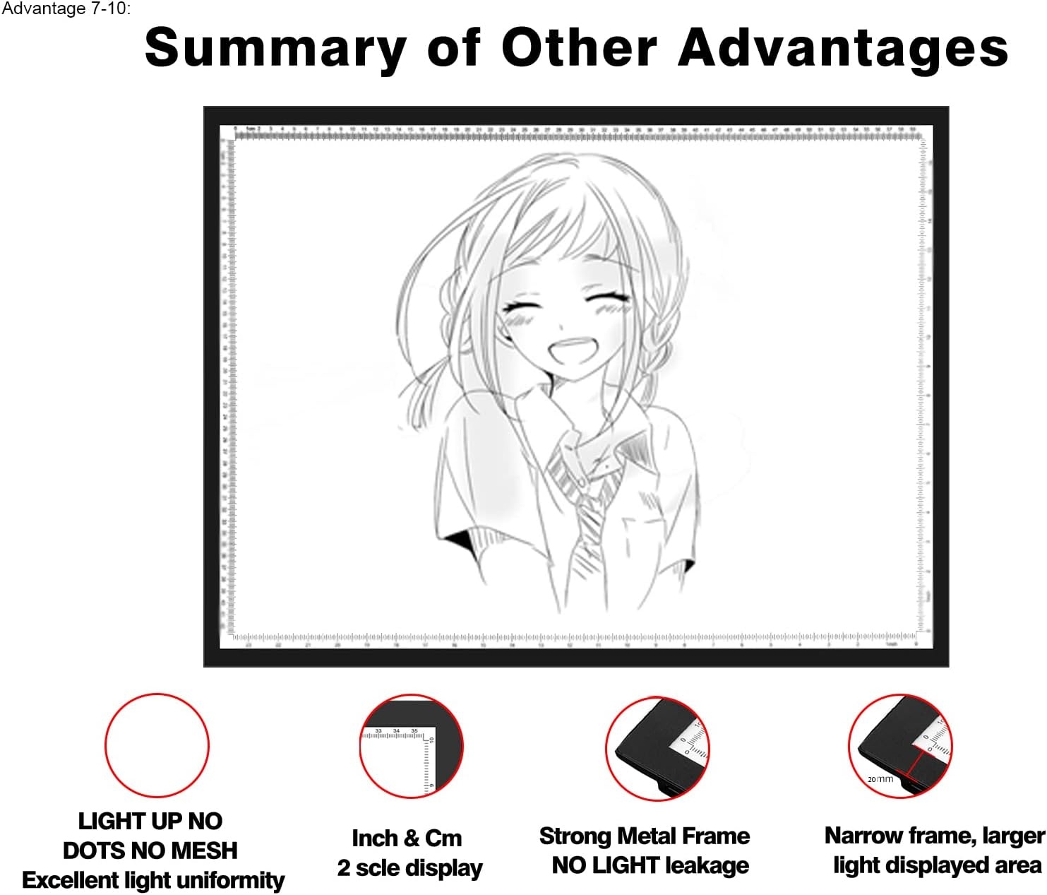 WELZK 10000+ LUX High Bright Light Pad A2, 3 kleuren licht bord met UL-adapter. 10 niveaus/traploos dimmen voor diamant schilderen, traceren, tekenen, schetsen enz