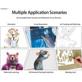 WELZK 10000+ LUX High Bright Light Pad A2, 3 kleuren licht bord met UL-adapter. 10 niveaus/traploos dimmen voor diamant schilderen, traceren, tekenen, schetsen enz