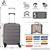 Aerolite 55x40x20cm Ryanair Priority Max 40L Lichtgewicht Harde Schalen Handbagage Koffer 55x40x20 met 4 Wielen & TSA Slot - Ook Goedgekeurd voor easyJet British Airways Jet2 & Veel Meer