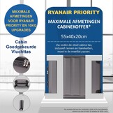 Aerolite 55x40x20cm Ryanair Priority Max 40L Lichtgewicht Harde Schalen Handbagage Koffer 55x40x20 met 4 Wielen & TSA Slot - Ook Goedgekeurd voor easyJet British Airways Jet2 & Veel Meer