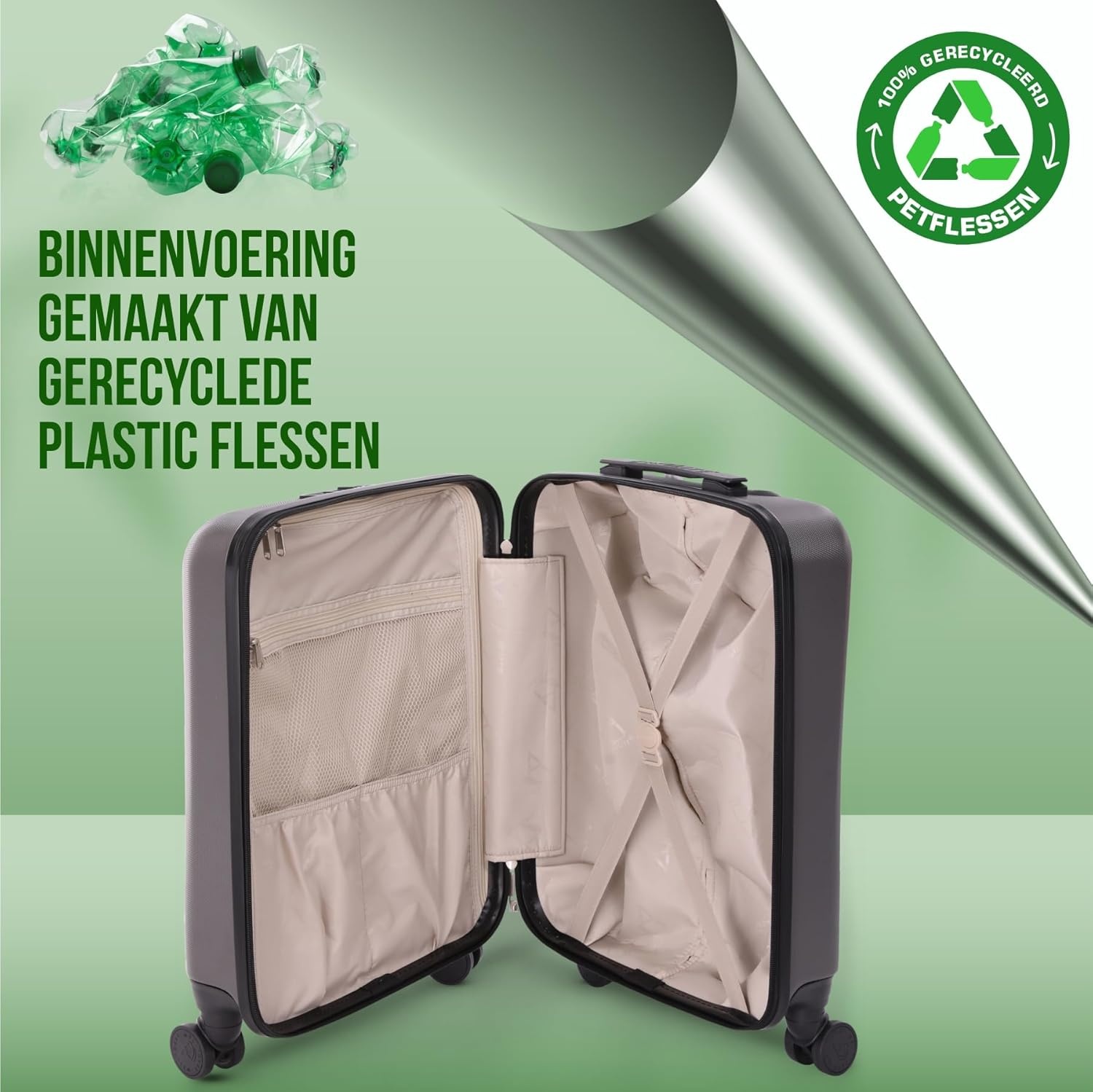 Aerolite 55x40x20cm Ryanair Priority Max 40L Lichtgewicht Harde Schalen Handbagage Koffer 55x40x20 met 4 Wielen & TSA Slot - Ook Goedgekeurd voor easyJet British Airways Jet2 & Veel Meer