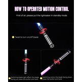 Dueling Lightsaber, Motion Control Lightsaber for Adults, Smooth Swing Lightsaber with 10 Tone Fonts, RGB 12 Colours Changeable, Metal Handle, for Halloween Cosplay Party, S9