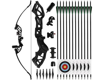 40lbs Archery Recurve Bows Set,Bow and Arrow Adults,Takedown Right Hand Bow with Target Paper Suitable for Outdoor Practice