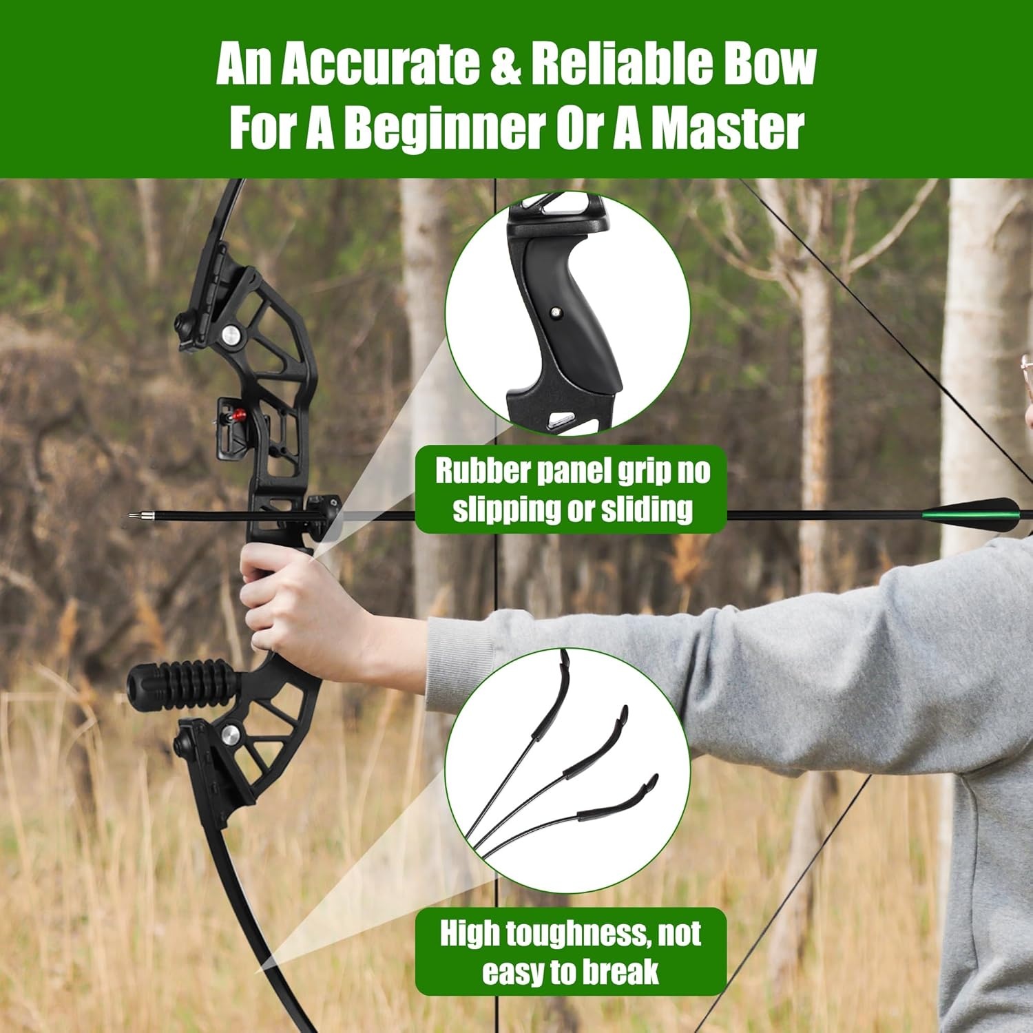 40lbs Archery Recurve Bows Set,Bow and Arrow Adults,Takedown Right Hand Bow with Target Paper Suitable for Outdoor Practice