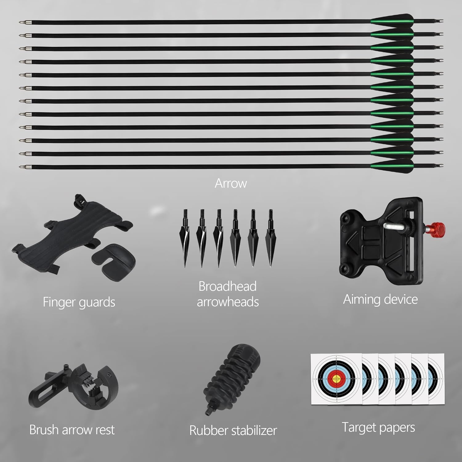 40lbs Archery Recurve Bows Set,Bow and Arrow Adults,Takedown Right Hand Bow with Target Paper Suitable for Outdoor Practice