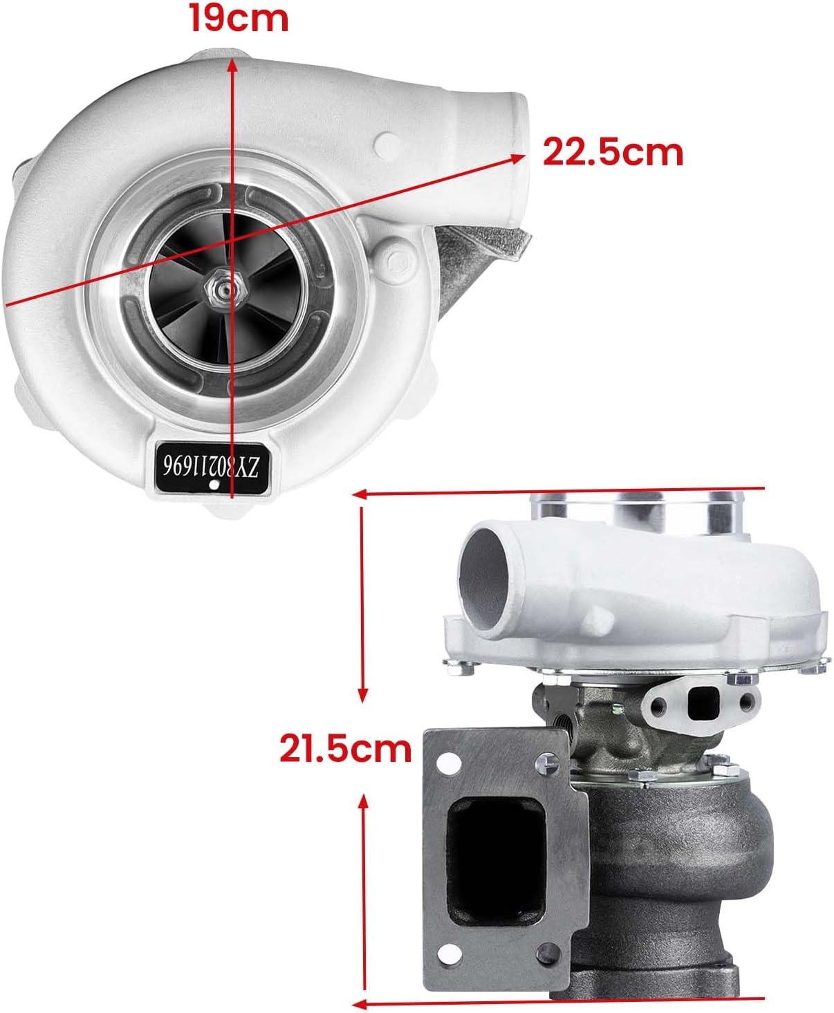 maXpeedingrods GT30 GT3037 GT3076 Turbo T3 Flens 4-bout 500+HPS 0.82 A/R Turbine Water + Olie Universele Turbocompressor voor alle 4/6 cyl 2.5L-3.0L motoren