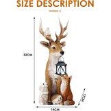 Geretourneerd Tuinfiguur Eland & Vrienden met Lantaarn - 30% Korting