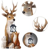 Geretourneerd Tuinfiguur Eland & Vrienden met Lantaarn - 30% Korting