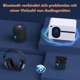 Projector with 5G WiFi Bluetooth, Mini Outdoor/Home Video Projector, Full HD Native 1080P, Portable Projector, 4K Home Cinema, 15000 Lumens, Compatible with iPhone/Android/HDMI/USB/PS5/TV Stick/X-Box.