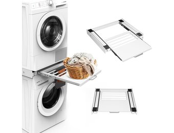 Bimiti Wasmachine/Droger Tussenbouwframe - 35% Korting - Wit