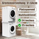 Bimiti Wasmachine/Droger Tussenbouwframe - 35% Korting - Wit