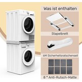 Bimiti Wasmachine/Droger Tussenbouwframe - 35% Korting - Wit