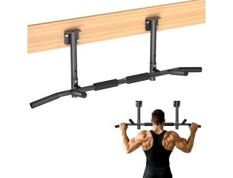 ONETWOFIT Optrekstang, wandmontage, balkmontage, plafondmontage 3-in-1, heavy duty, voor indoor home gym workout (max. 200 kg)