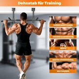 ONETWOFIT Optrekstang, wandmontage, balkmontage, plafondmontage 3-in-1, heavy duty, voor indoor home gym workout (max. 200 kg)