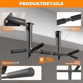 ONETWOFIT Optrekstang, wandmontage, balkmontage, plafondmontage 3-in-1, heavy duty, voor indoor home gym workout (max. 200 kg)