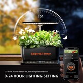 Spider Farmer SmartG12 Hydroponic Grow System, 12 Pods for Indoor and Outdoor Garden with 36W LED Plant Lamp, Full Spectrum, App and WiFi Controlled, 6 Litre Water Tank Pump System, Automatic