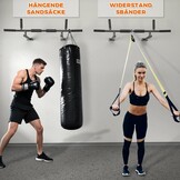 ONETWOFIT Optrekstang, wandmontage, balkmontage, plafondmontage 3-in-1, heavy duty, voor indoor home gym workout (max. 200 kg)