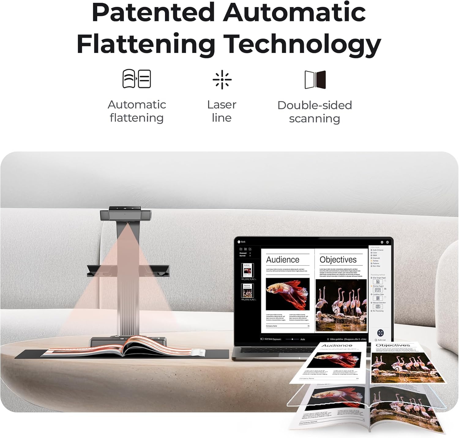 CZUR ET16 Professional Book Scanner 16MP with LED Fill Light, OCR Document Scanner, A3 Scanner, Document Camera, Visualizer for Windows and MacOS with Laser Plating Technology