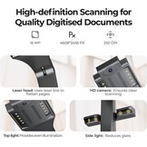 CZUR ET16 Professional Book Scanner 16MP with LED Fill Light, OCR Document Scanner, A3 Scanner, Document Camera, Visualizer for Windows and MacOS with Laser Plating Technology