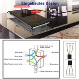 Glaskeramische kookplaat 2-zones, Hobsir inbouwkookplaat 30cm, 3200W, Touch control, Dubbele zone, 9-traps verwarming, Veiligheidsslot, Timer, Vast bedraad, Geen stekker