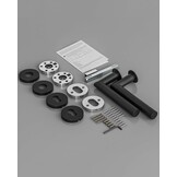 Door Handles Interior Doors Door Handle Set Stainless Steel Toilet Shape L PZ Profile Cylinder Black