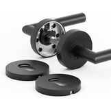 Door Handles Interior Doors Door Handle Set Stainless Steel Toilet Shape L PZ Profile Cylinder Black