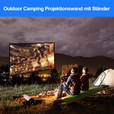 120" Projection Screen with Stand, 4K HD 16:9 Foldable Screen Projector on Stand, Tripod Screen with Portable Bag for Cinema Home Office Travel