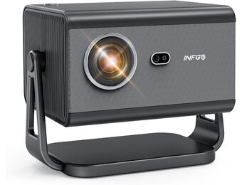 Beamer, thuisbioscoop-beamer, 4K, ondersteunt 28000 lumen, 1080p, Full HD, wifi6, Bluetooth 5.4, voor mobiele telefoon, laptop, zwart