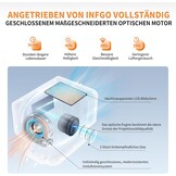 Beamer, thuisbioscoop-beamer, 4K, ondersteunt 28000 lumen, 1080p, Full HD, wifi6, Bluetooth 5.4, voor mobiele telefoon, laptop, zwart