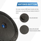 ZELUS Balance ball trainer antislip, Balance ball, Halfrond balance board met weerstandsbanden oefenbal voor yoga fitness, Krachttraining, Core Training, Balanstraining