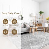 Vamcheer Grijs Geometrisch Tapijt 160x230 cm - Nu 30% Korting!