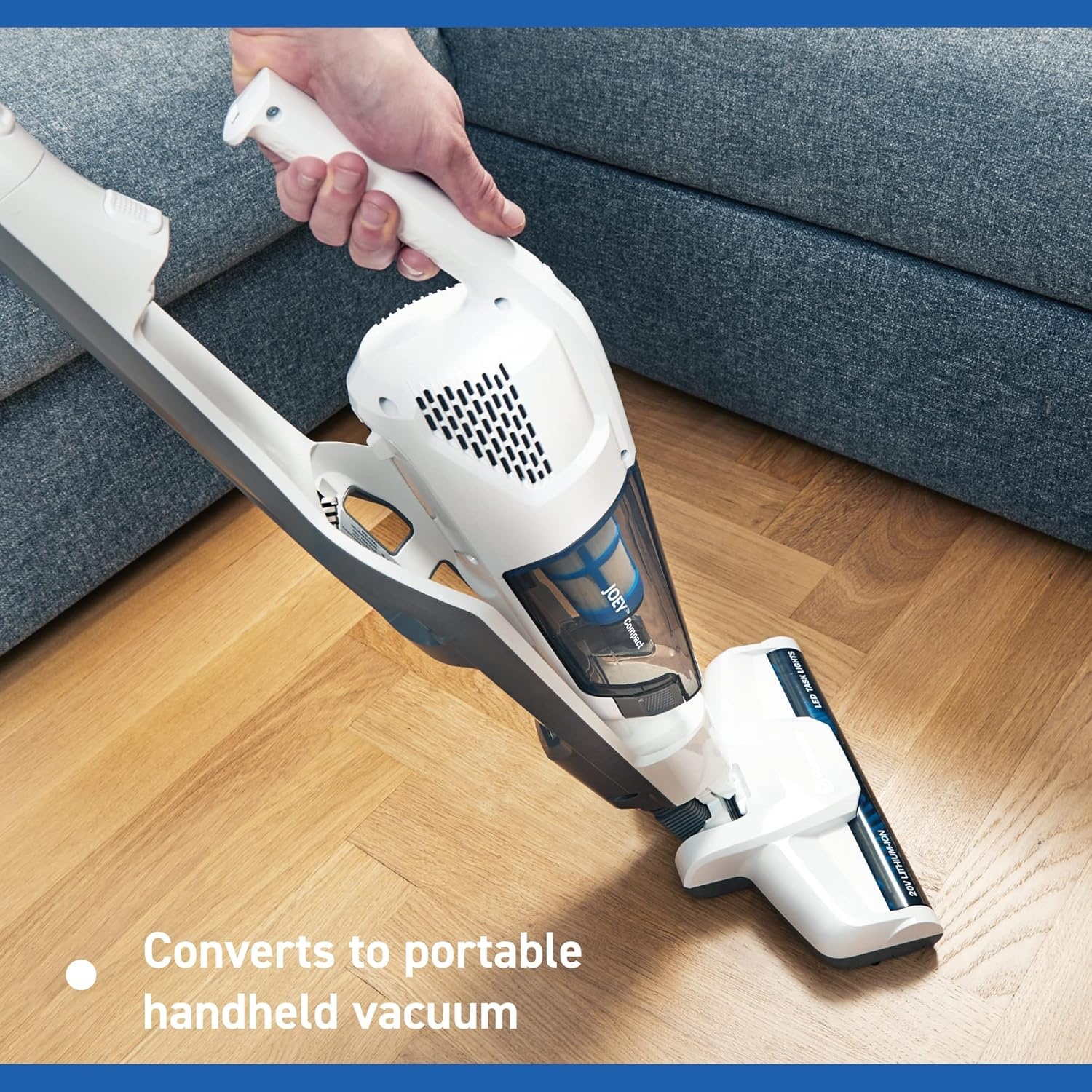 Vacmaster VSD1801EU draadloze stofzuiger 2-in-1, max. 30 minuten gebruik, accu 20 V, lichte bezem en handstofzuiger zonder zak, HEPA-filter 13