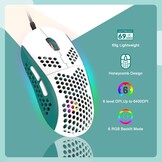 YINDIAO T8 60% RGB Gaming Keyboard and Mouse Combinations + Coiled USB C Cable,Wired Mechanical Keyboard,68 Keys,US Layout,Compact,Honeycomb Gaming Mouse,Up to 6400DPI,for PC,MAC -Vegetable