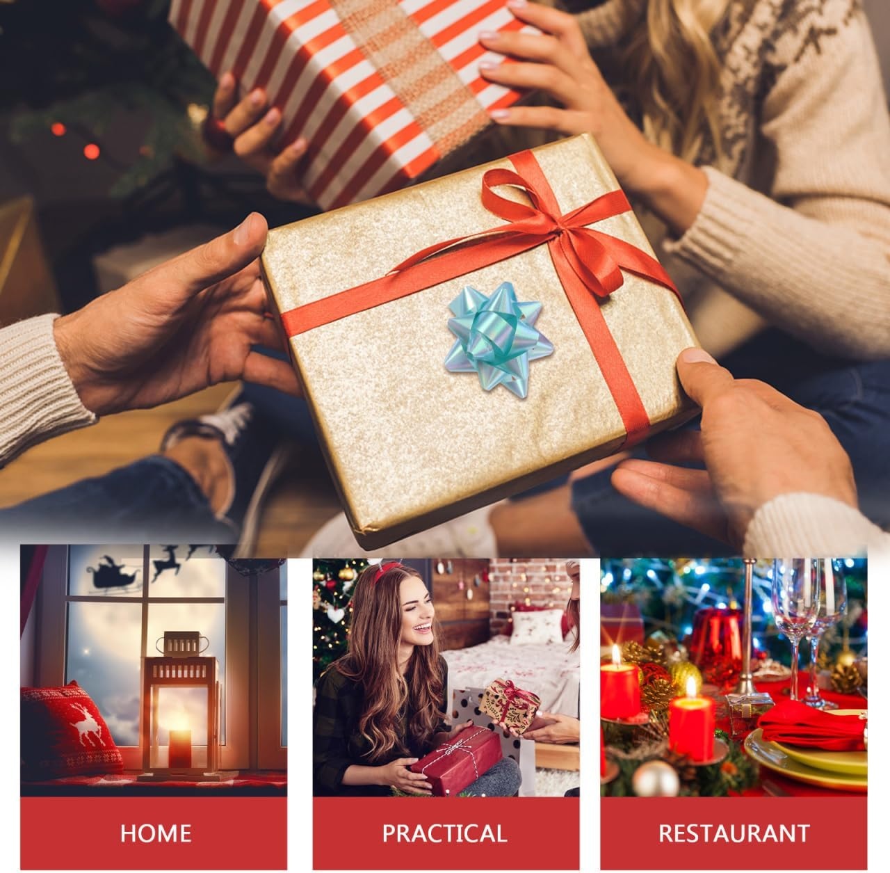 Operitacx 70x Kerstcadeaustrikken 5.1cm - 30% Korting!